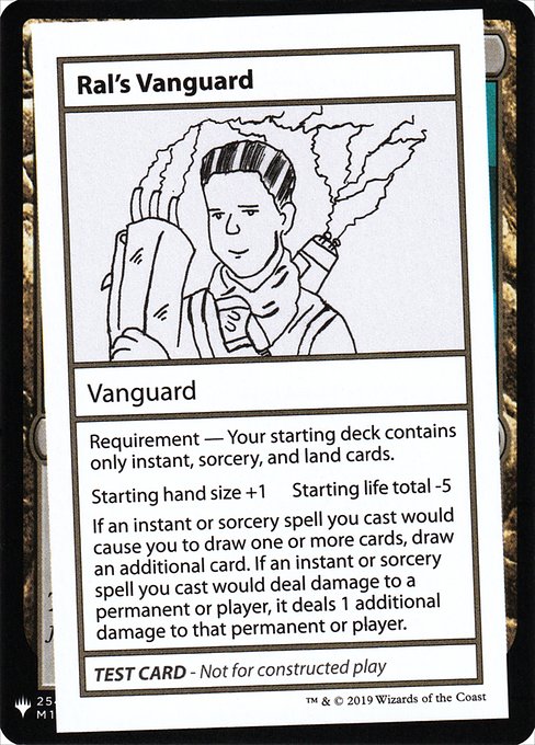 ■エンブレムあり■《Ral's Vanguard(Play Test Card)》[Mystery Booster Playtest Cards] 策略R